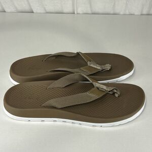 Chaco Lowdown Otter Brown Leather Women's Flip Flops Size 8 New